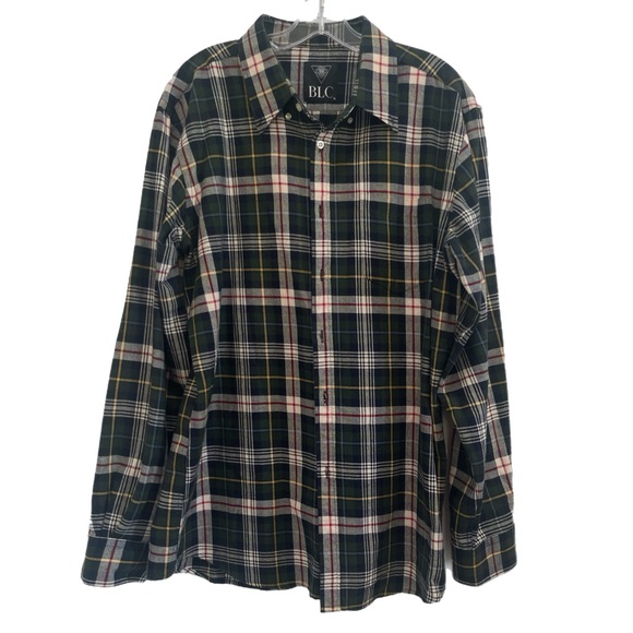 BLC Other - BLC Men’s Hunter Green & Navy Plaid Flannel Shirt